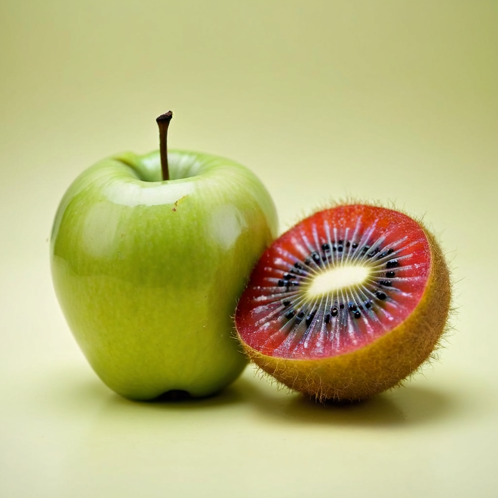 Green apple red kiwi - Search-Guided