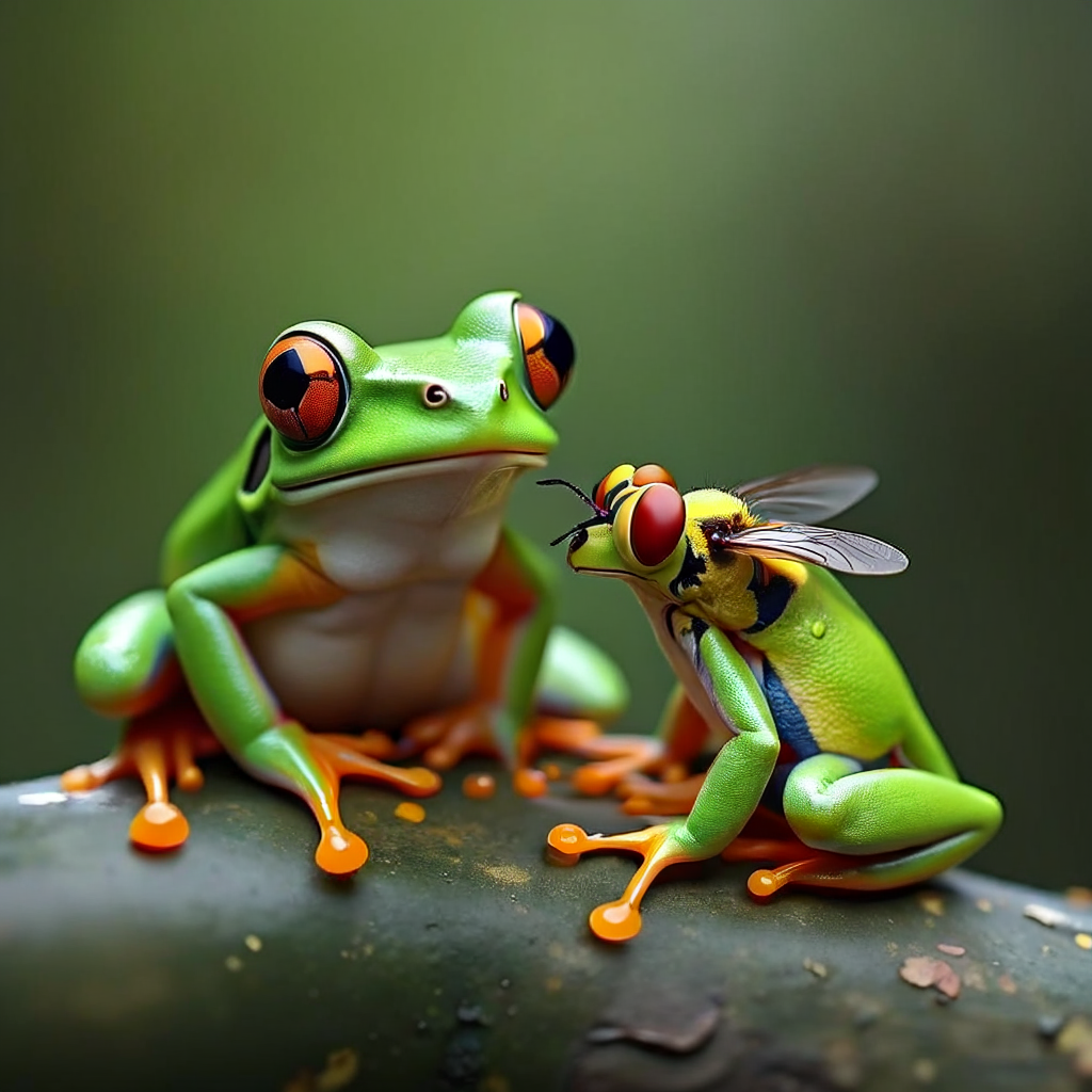 Green frog yellow fly - Baseline