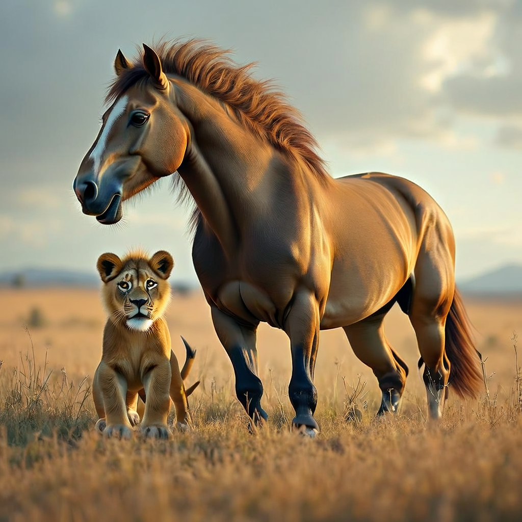 Small lion big horse - Search-Guided