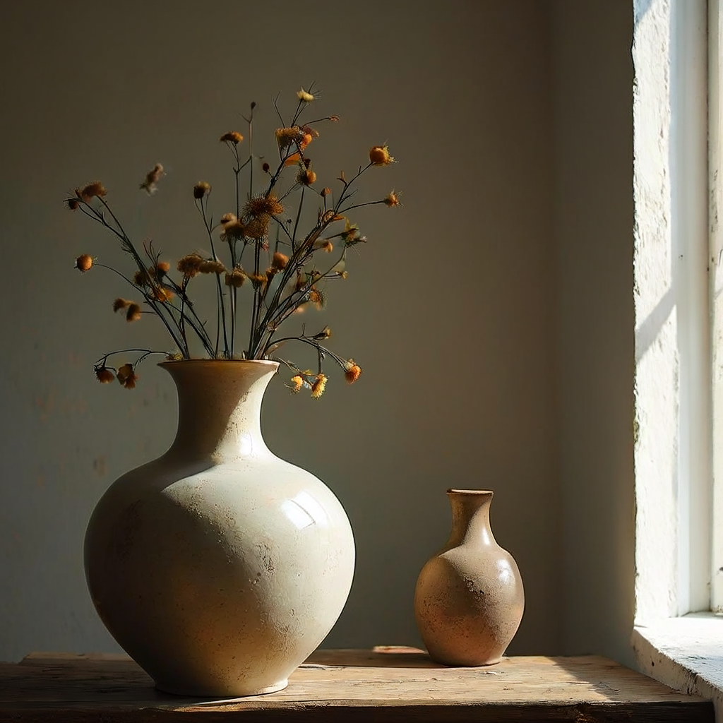 Vase right of man - Baseline